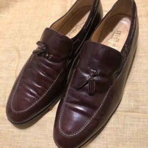 Feragamo, Burgundy / Oxblood Tassel Loafers, Sz11
